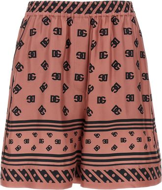 Dolce & Gabbana Multicolor Silk Bermuda Womens Shorts