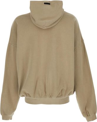 Fear of God Mens Hoodie Training Essentials Beige Cotton Sweatshirts Sweater