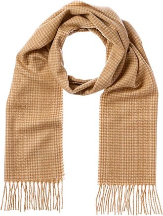 Amicale Cashmere Houndstooth Cashmere Scarf