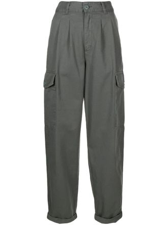 Carhartt Work in Progress high-waisted cargo trousers - women - Cotton/Organic Cotton - 29 - Green