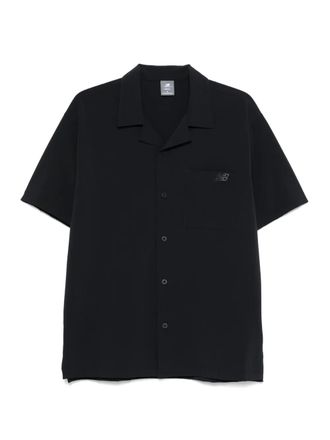 New Balance logo-motif shirt - men - Elastane/Polyamide - M - Black