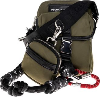 Dsquared2 Heritage Crossbody Tas - Heren - Schoudertassen - Groen - ONE Size - Polyester - Tassen
