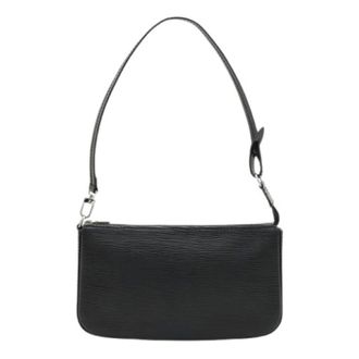 Louis Vuitton Pre-owned Leren Vintage Schoudertas - Dames - Pre-owned - Zwart - Maat: ONE Size Leer