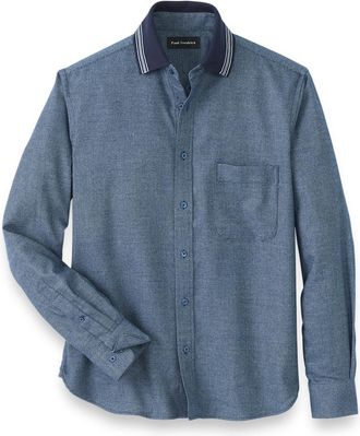 Paul Fredrick Polyester Blend Solid Casual Shirt