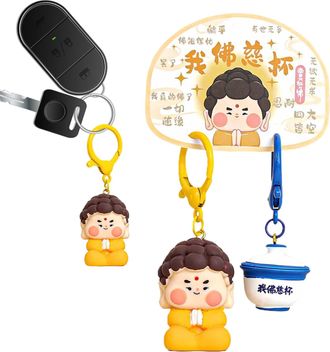 Generic Buddha Keychains - Colorful Key Chains for Car Keys - Portable Fashion Accessories, Adorable Schoolbag Ornament for Home, School, Travel