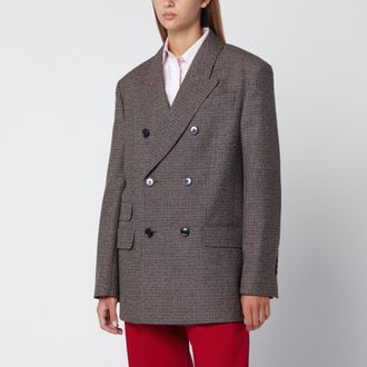 Ami Blazer doppiopetto marrone e nero in lana