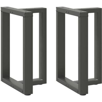 vidaXL Patas Para Mesa De Comedor En Forma De T (2 Unidades), Antracita, 60 X 35 X (72-73) Cm, Acero Vidaxl