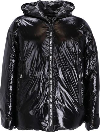 Versace Jeans Couture Heren Zwarte Hoodie - Maat 48 - Heren - Gewatteerde jassen - Zwart - M - Jassen