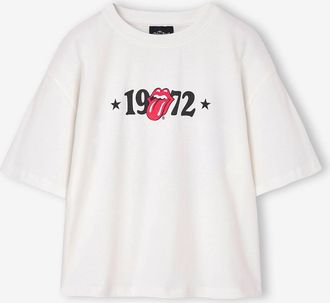 THE ROLLING STONES T-Shirt The Rolling Stones M&auml;dchen wollwei&szlig;