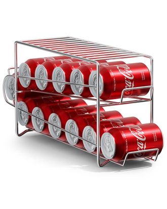 Sorbus Soda Can Rack Beverage Dispenser Silver