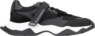 Dsquared2 Heren Veterschoenen met Klittenband - Heren - Sneakers - Zwart - 45 EU - Leer - Schoenen