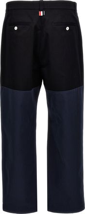 Thom Browne Mens Blue Cotton Casual Pants