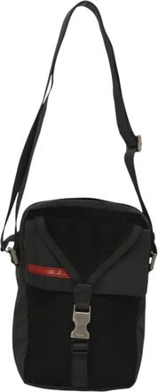 Prada Tessuto Black Nylon Clutch Bag (Pre-Owned)