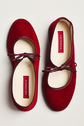Vibi Venezia Brigitte Bow-Tie Mary Jane Flats