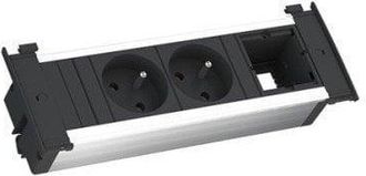 Bachmann Kapsa S Regleta Negra 2 Enchufes Cable 2m