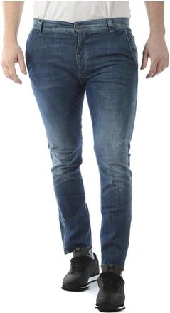 Daniele Alessandrini Slim-fit Jeansbroek - Heren - Slim Fit Jeans - Blauw - W29 - Katoen - Jeans