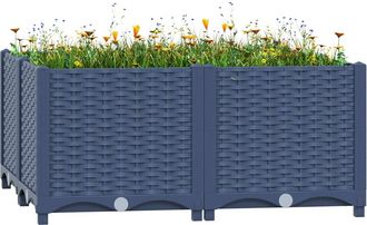 vidaXL Arriate Polipropileno 80x80x38 Cm Vidaxl