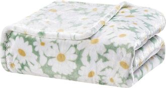 Luxury Home Delightful Daisies Floral Oversized Throw Blanket