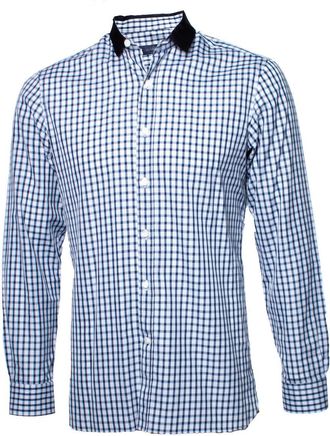 Lanvin checkered blouse in dark blue