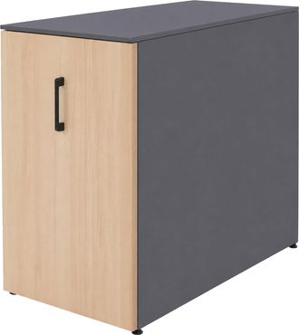 Hhg [nunca Usado] Armario Archivador Hhg-152, Armario De Oficina De Acero, Rueda De Apoyo, Compartimentos De Almacenamiento, Metal 74 X 43 X 80 Cm, Gris O