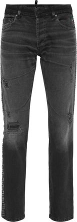 Philipp Plein 5-Pocket Super Straight Cut Jeans Stars - Heren - Slim Fit Jeans - Zwart - W34 - Katoen - Jeans