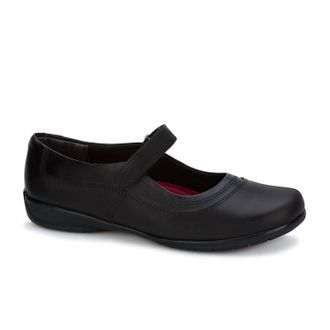 Andrea Womens Leather Mary Janes Shoes In Black