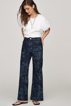 Maeve Colette High-Rise Wide-Leg Full-Length Jeans