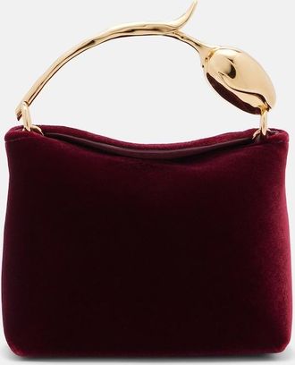 Erdem Bloom Micro velvet top-handle bag