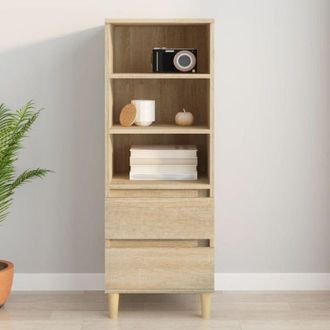 vidaXL Furniture Limited - Aparador Alto Madera Contrachapada Roble