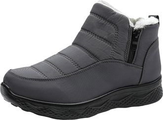 Generic Snow Boots Womens Outdoor Fur Lining Winter Shoes Waterproof Warm Hiking Booties Cold Weather Anti Slip Lightweight Ankle Bootie Ladies Slip On Boots 