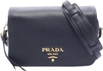 Prada Pre-owned Cross Body Bags, female, Black, Size: ONE SIZE Pre-owned Vintage Shoulder Bag