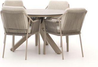 Tierra Outdoor Liv/Orbital &oslash; 120cm dining tuinset 5-delig