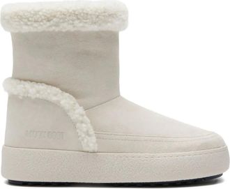 Moon Boot Stivali con bordo in shearling - Bianco