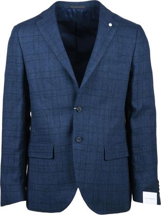 Luigi Bianchi Mantova Giacca Sfiancata - Heren - Blazers - Blauw - 3XL - Katoen - Jassen