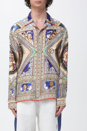 Casablanca Camicia The Cosmic Eden Casablanca in lino stampato