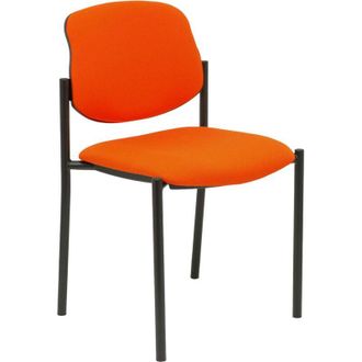Piqueras y Crespo Silla Fija Styl Bali Naranja Oscuro Chasis Negro