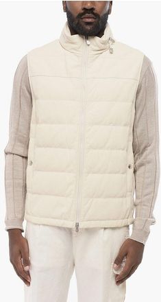 Brunello Cucinelli Leather Vest with Down Padding size Xs