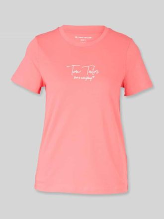 Tom Tailor Regular Fit T-Shirt mit Logo Print in Pink, Gr&ouml;&szlig;e XXXL