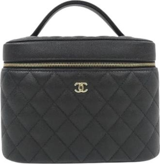 Chanel Pre-owned Vintage Handtas - Dames - Vintage Handtas - Zwart - ONE Size - Leer - Vintage