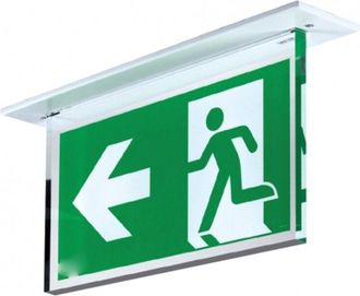 Trade Shop Trade Shop Traesio - Trade Shop - Lampada Di Emergenza Led Omino Freccia Sinistra 3w Safety Con Plafoniera