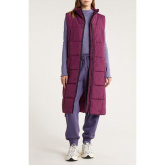 Free People On the Move Packable Vest in Black Cherry at Nordstrom, Size X-Large