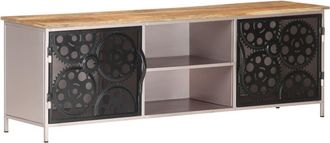 vidaXL Vidaxl - Mueble Para Tv De Madera De Mango Rugosa 120x30x40 Cm
