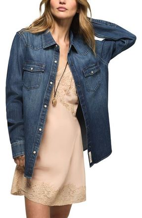 Lucky Brand Western Denim Shirt in Night Dream Wash at Nordstrom, Size X-Small