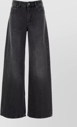 Marine Serre denim high-rise flared jeans