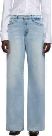 7 For All Mankind Lotta Tailorless Wide Leg Jeans in Frozen at Nordstrom, Size 25