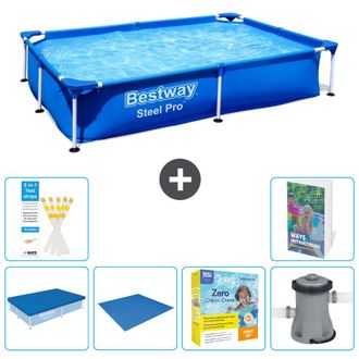 Bestway Piscina Bestway Steel Pro Rectangular - 221x150x43 Cm - 7-piezas S24