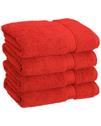 Superior Solid 4Pc Absorbent Hand Egyptian Cotton Towel Set