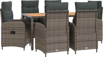 vidaXL Juego De Comedor Para Exteriores 7 Uds. Vidaxl