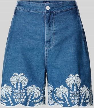 Guess Shorts mit Lochstickerei Modell PILAR in Jeansblau, Gr&ouml;&szlig;e 25
