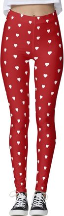 Generic Womens Happy Valentines Day Tummy Control Love Heart Print Leggings Sweet Heart High Waist Tights Yoga Pants Sports Booty Lifting Workout Couple Butte
